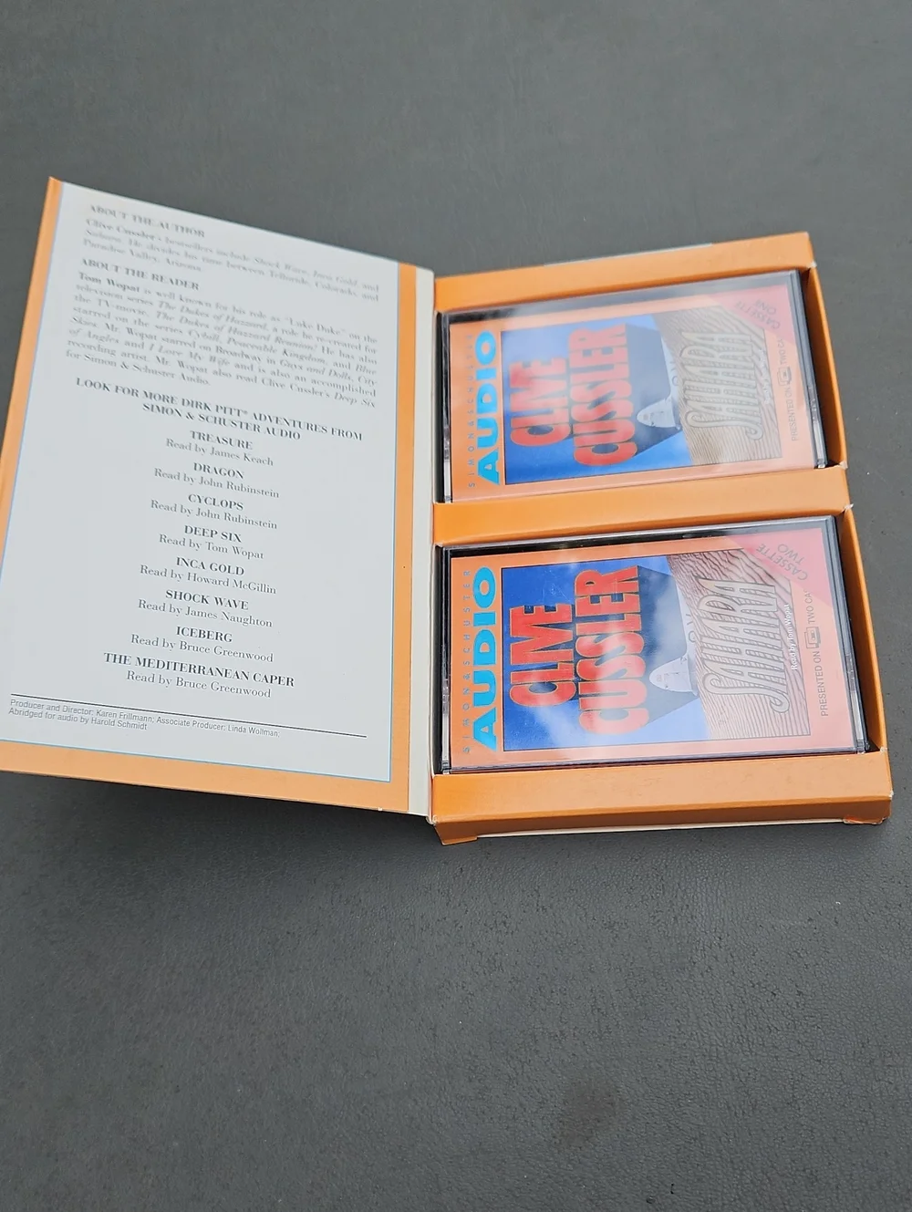 Clive Cussler Sahara Audio Cassette - Orange, Blue